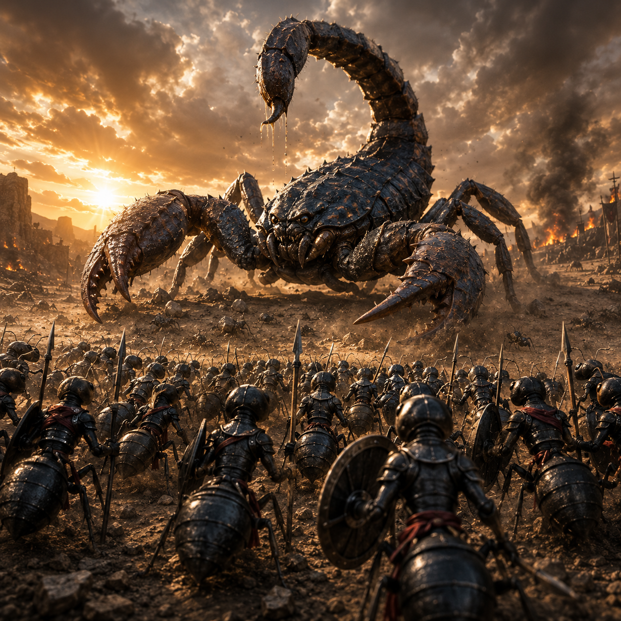 Cinematic Ant War Master Prompt – Hyper-Realistic AI Battle Generator