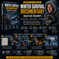 Winter Survival Documentary Master Prompt for AI Storytelling, Image Generation & VEo3 Videos