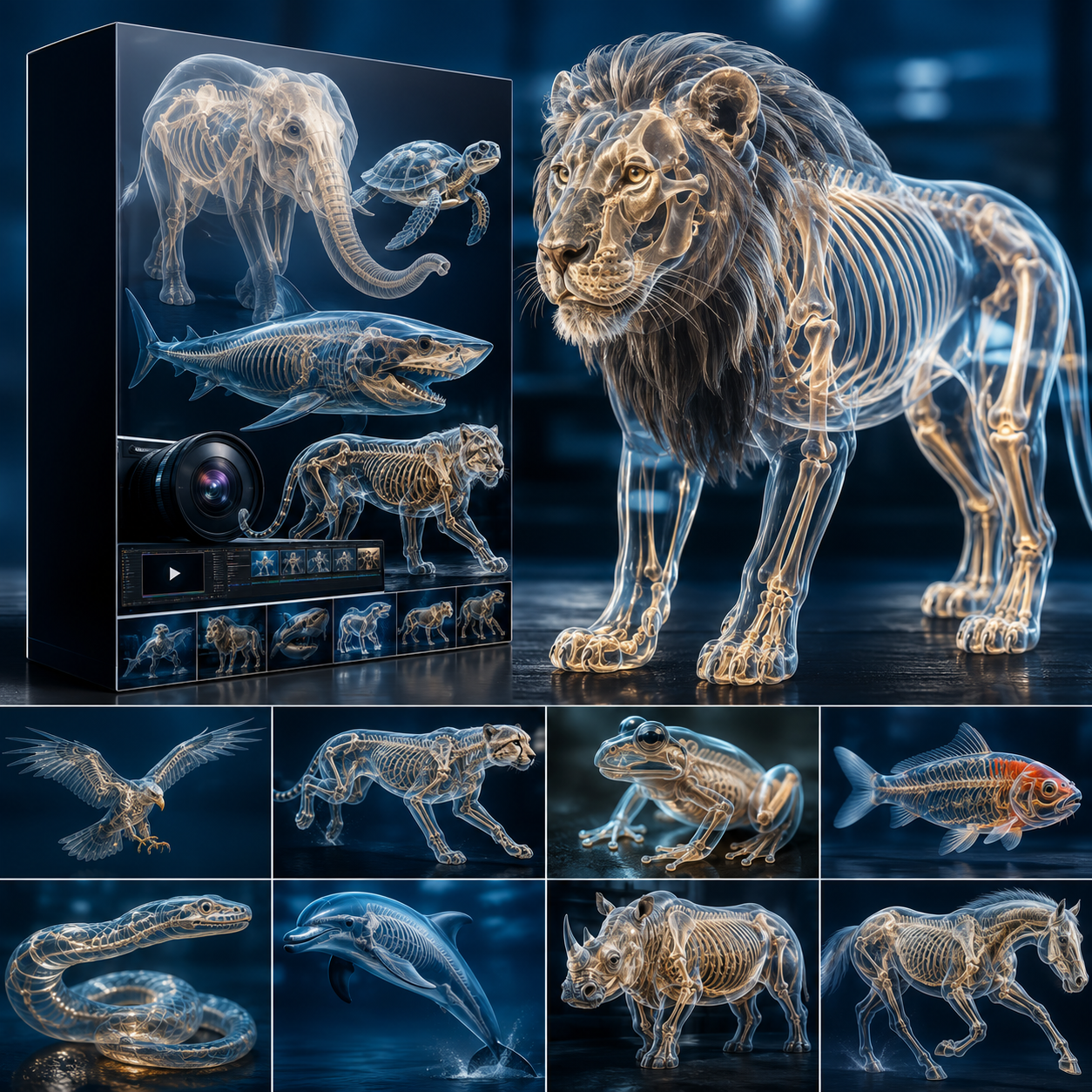 Cinematic Animal Documentary Master Prompt – Transparent Anatomy AI Video Engine